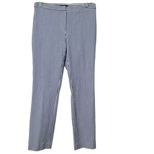 Theory Womens Pants 2 Cropped Blue White Stripe Nautical Valley Girl Refined USA